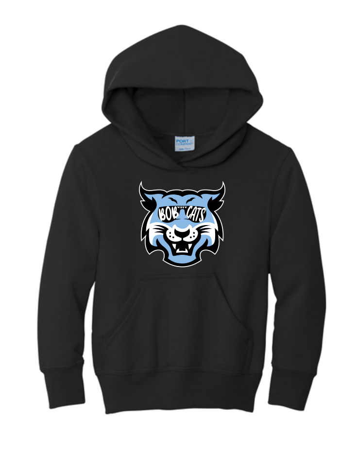 Skybrooke Bobcat Head Hoodie-Black