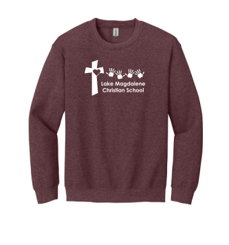 Lake Magdalene Gildan Heather Maroon Crewneck-Adult