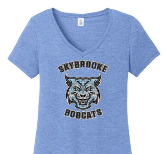 Skybrooke Rhinestone Ladies V-Neck