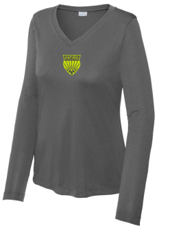 PTG Womens V-Neck Long Sleeve Performance - Charcoal