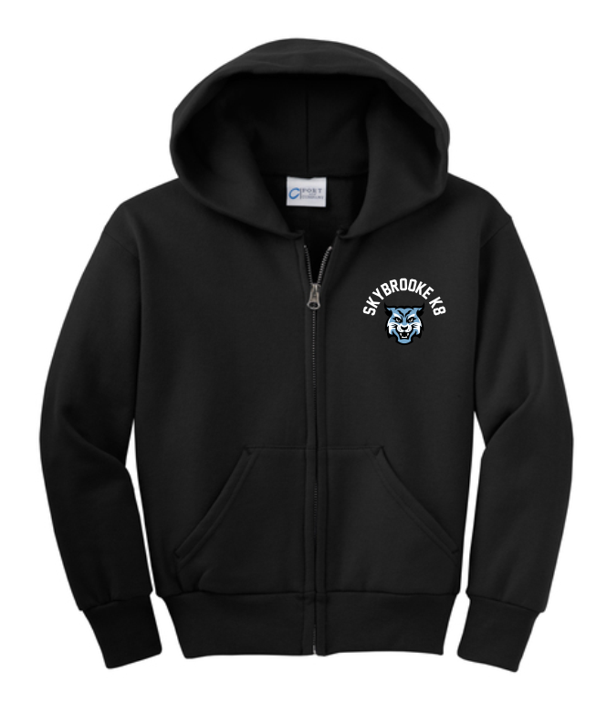 Skybrooke Full Zip Embroidered Jacket- Black