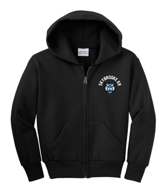 Skybrooke Full Zip Embroidered Jacket- Black