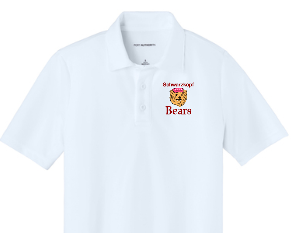 Schwarzkopf White Unisex Dri Fit Polo
