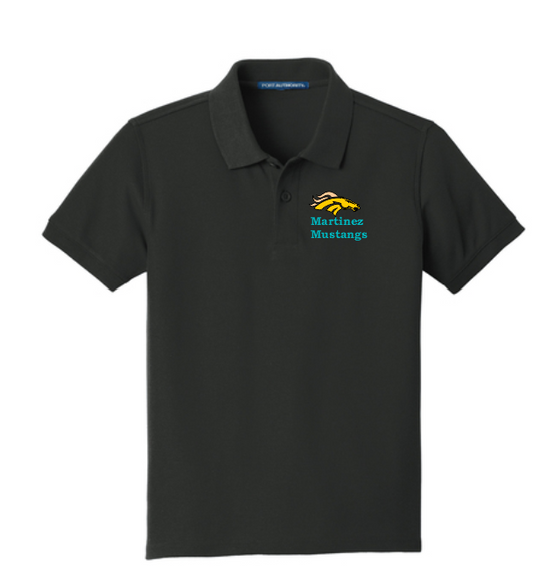Martinez Unisex Cotton Polo - Black