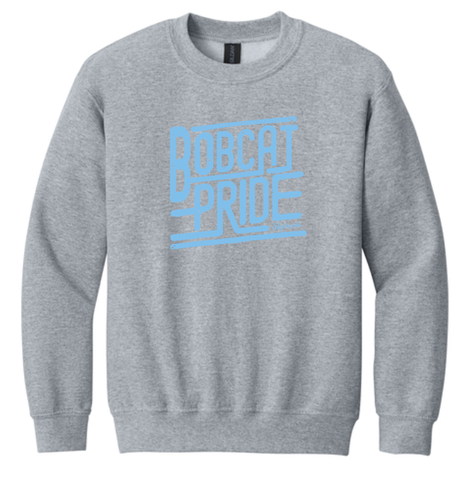 Skybrooke Bobcat Pride- Grey Crewneck