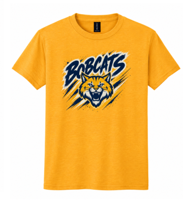 McKitrick Bobcats Splash- Gold T-shirt