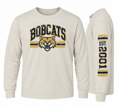 McKitrick Bobcats Vintage- Oatmeal Cotton Long Sleeve
