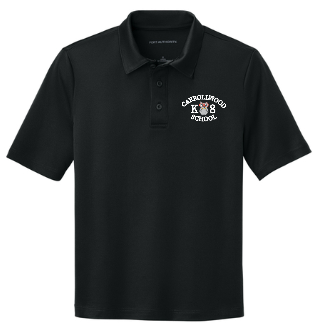 Carrollwood (Middle School Only) Cotton Polo - Black