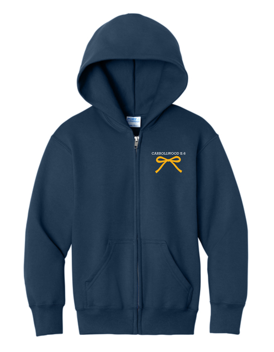 Carrollwood K8 Girls Zip Up Jacket- Navy
