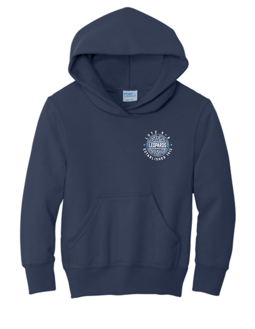 Lutz K8 Circle Leopard Hoodie- Navy