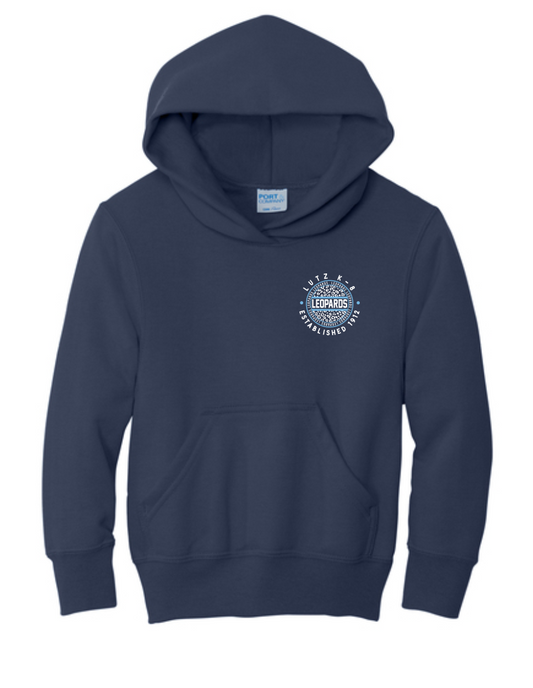 Lutz K8 Circle Leopard Hoodie- Navy