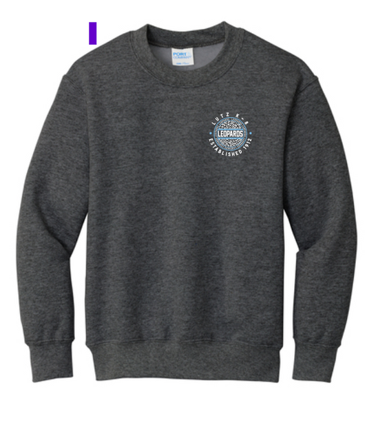 Lutz K8 Circle Leopard- Crewneck Dark Heather
