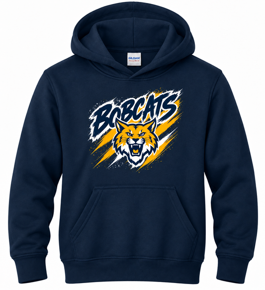 McKitrick Bobcats Splash- Navy Hoodie