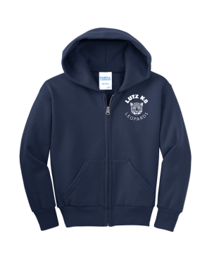Lutz Port & Company Youth Core Fleece Full-Zip Hooded Sweatshirt- Screen Printed
