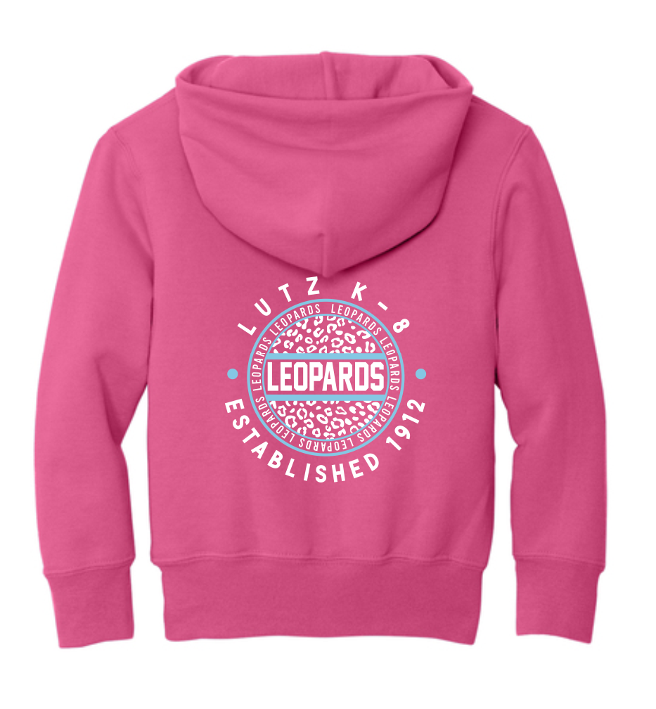 Lutz K8 Circle Leopard Hoodie- Sangria