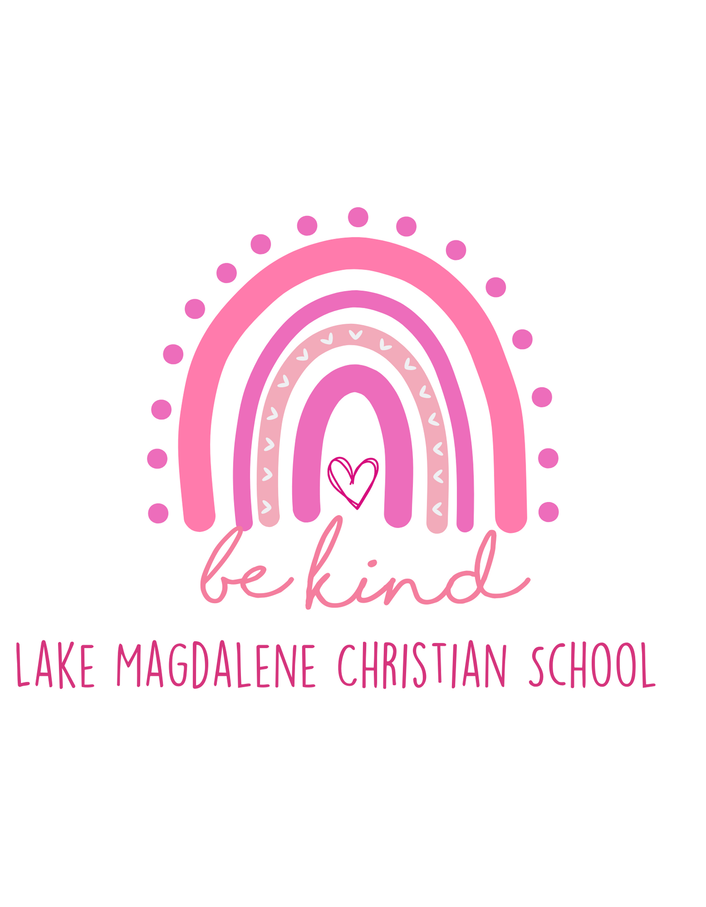 Lake Magdalene Pink Heart Rainbow