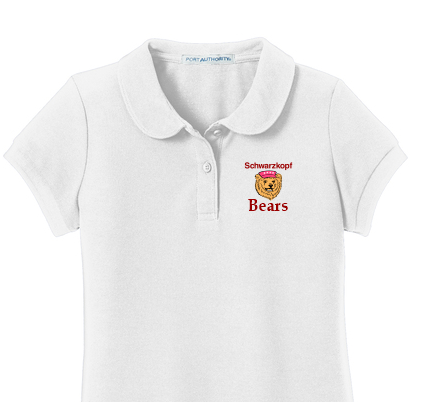 Schwarzkopf Girls White Cotton Polo