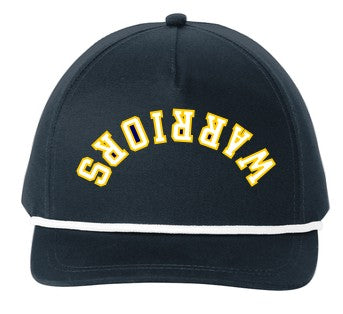 Warriors 5 Panel Rope Snapback (Curved Bill)