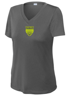 PTG Womens V-Neck Short Sleeve Performance - Charcoal