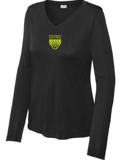 PTG Womens V-Neck Long Sleeve Performance - Black