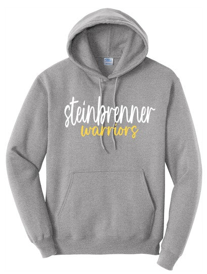 Steinbrenner Script Hoodie - Grey