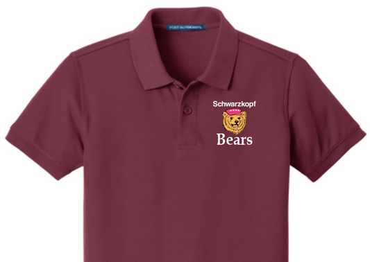 Schwarzkopf Unisex Maroon Cotton Polo