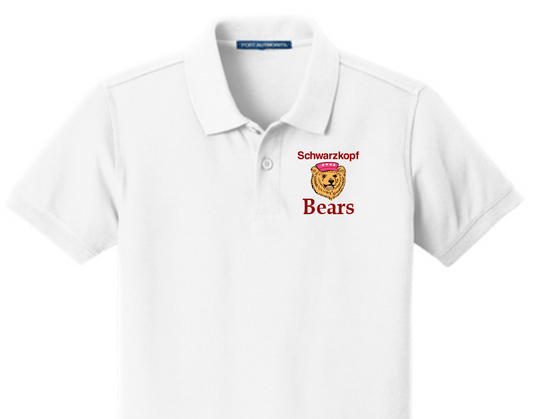 Schwarzkopf Unisex White Cotton Polo
