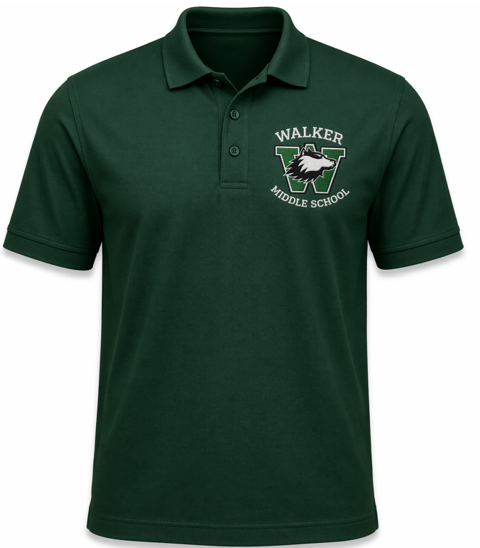 Walker Uniform Dri Fit Polo- Green