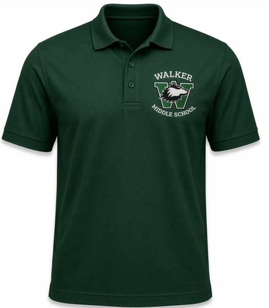 Walker Uniform Dri Fit Polo- Green