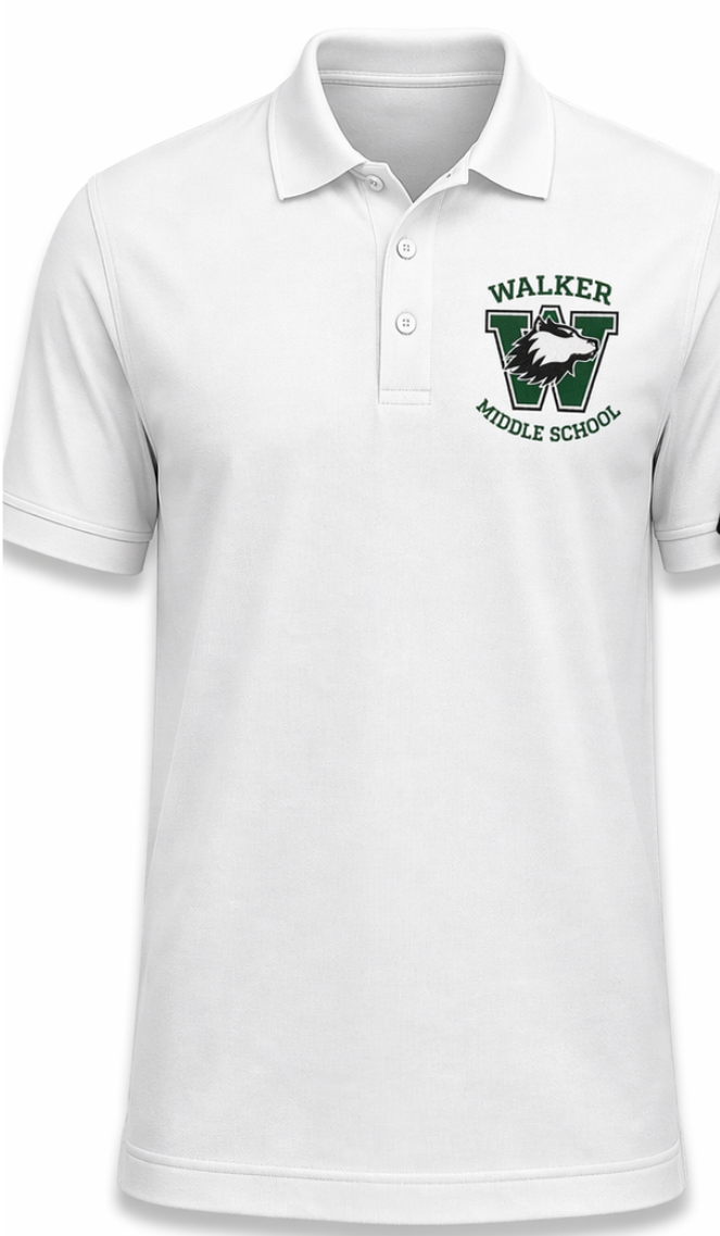Walker Uniform Dri Fit Polo- White