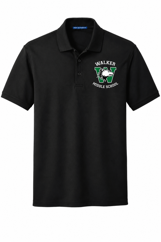 Walker Uniform Pique Polo-Black