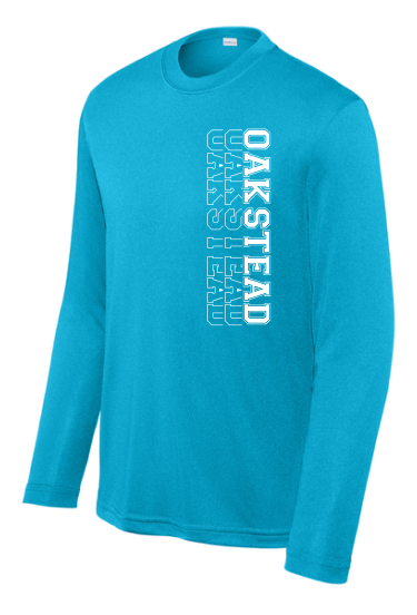 Oakstead Stacked Long Sleeve Dri Fit Shirt-Atomic Blue