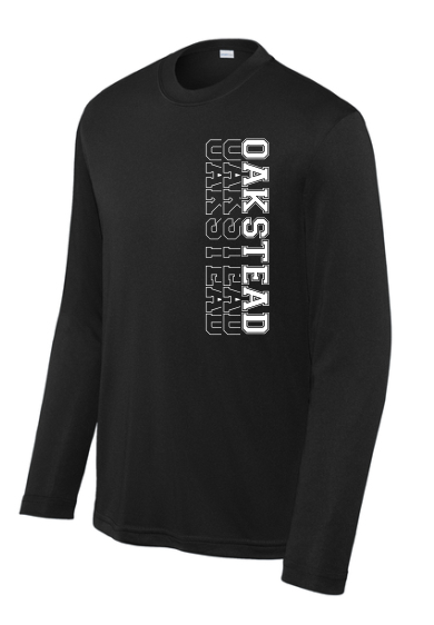 Oakstead Stacked Long Sleeve Dri Fit Shirt-Black